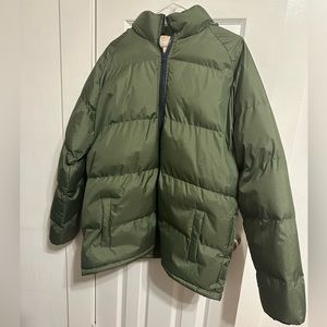 Green Puffer coat